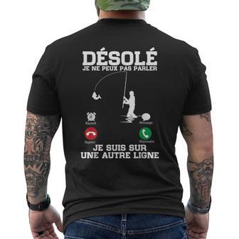 Désolé Je Ne Peux Pas Parler Jeuisur Une Autre Ligne T-shirt imprimé au dos - Cadeauxyz