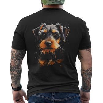 Deutscher Jagdterrier Welpe Hund T-Shirt mit Rückendruck - Geschenkecke
