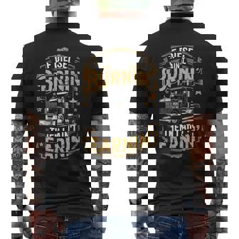 Diesel Ain't Semi-Trailer Tractor Wheeler Trucking Trucker Men's Back Print T-Shirt | Mazezy