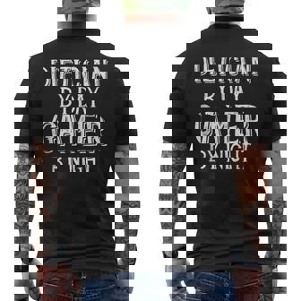 Dietician By Day Gamer By Night Nutritional Health Dietician Tank Top Men's Back Print T-Shirt | Mazezy