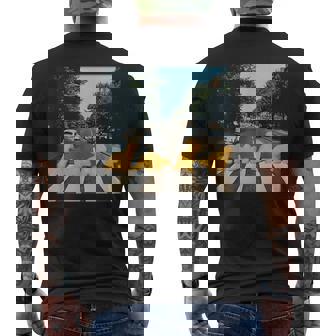 Dino Nuggets Crosswalk Dinosaur Rock Lover Men's T-shirt Back Print - Thegiftio