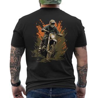 Dirt Bike Camouflage Motocross Motorrad Für Jungen T-Shirt mit Rückendruck - Geschenkecke