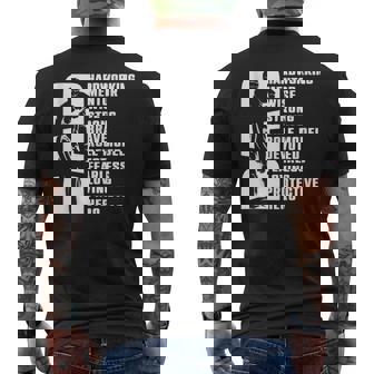 Dirt Bike Motocross Mentor Hardworking Strong Brave Tank Top Men's Back Print T-Shirt | Mazezy