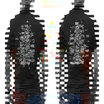 Dirt Bikes As Colorful Lights Christmas Tree Costume Biker Tank Top Men's Back Print T-Shirt | Mazezy