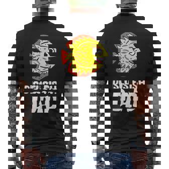 Discus Fish Dad Fish Tank Papa Men's Back Print T-Shirt | Mazezy