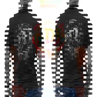 Diseño De Tatuaje De Dj Con Auriculares Para Dj Y Amantes De Manga Larga Camiseta Hombre Estampado Espalda - Regaloses