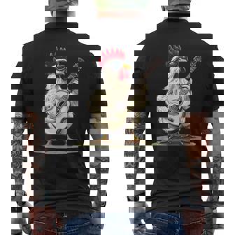 Disfraz De Pollo Blanco Con Guitarra Genial Para Adultos Y Niños Camiseta Hombre Estampado Espalda - Regaloses