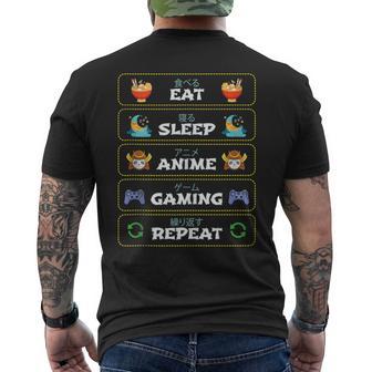 Disfraz De Regalo Eatleep Anime Gaming Repeat Paraideojuegos In Mangas Camiseta Hombre Estampado Espalda - Regaloses
