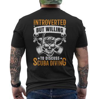 Dispuesto A Discutir Buceo Divertido Buceadores Gráfico Camiseta Hombre Estampado Espalda - Regaloses