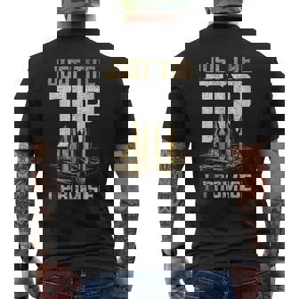 Distressed Quote Just The Tip I Promise Gun-Owners Bullet Tank Top Men's Back Print T-Shirt | Mazezy