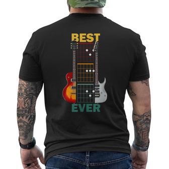 Divertente Best Dad Ever Chitarra Musicista Rock Chitarrista T-shirt da uomo con stampa posteriore - Novitaregali