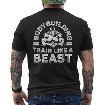 Divertente Bodybuilding Train Muscle Gym Train T-shirt da uomo con stampa posteriore - Novitaregali