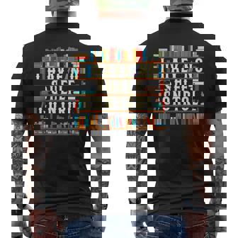 Divertente Libreria Concritta I Have Nohelf Control Per Amanti Dei Libri T-shirt da uomo con stampa posteriore - Novitaregali