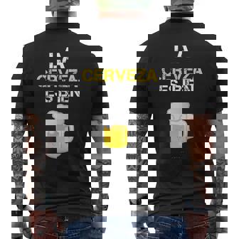 Divertida Hombre La Cerveza Es Bien Regalo Original Manga Larga Camiseta Hombre Estampado Espalda - Regaloses