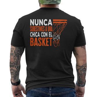 Divertido Basketball Una Chica Con El Basket Baloncesto Camiseta Hombre Estampado Espalda - Regaloses