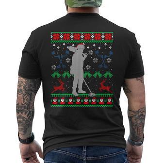 Divertido Gorro De Papá Noel De Navidad Feouéter De Navidad Con Detección De Metales Camiseta Hombre Estampado Espalda - Regaloses