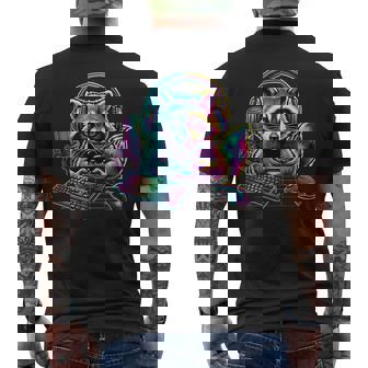Divertido Raccoon Gamerideo Juego Amante Camiseta Hombre Estampado Espalda - Regaloses