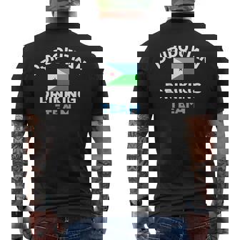 Djibouti Djiboutian Drinking Team Beer Flag Matching Men's Back Print T-Shirt | Mazezy