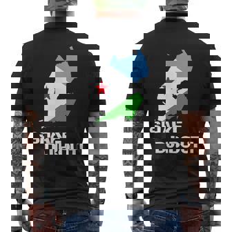 Djibouti SHAKE DJIBOUTI Country Flag Men's Back Print T-Shirt | Mazezy