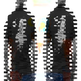 Dodo In Space Bird From Mauritius Men's Back Print T-Shirt | Mazezy