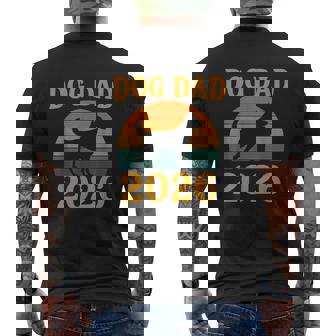 Dog Dad 2026 Vintage Retro Sunset Pet Lover Men's Back Print T-Shirt | Mazezy