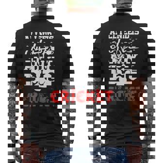 Dog Name Cricket All In Need Is Coffee My Dog Named Cricket Men's Back Print T-Shirt | Mazezy