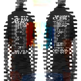 Dog Paws And White Claws Men's T-shirt Back Print | Mazezy