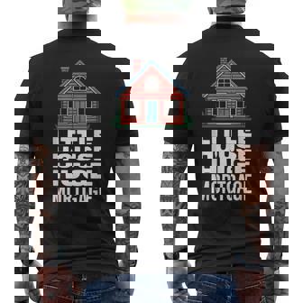 Dollhouse Building Childhood Toys Dollhouse Miniatures Men's Back Print T-Shirt | Mazezy