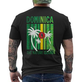 Dominica Island Vacation Flag Men's T-shirt Back Print - Thegiftio