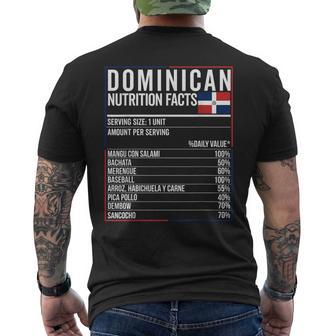 Dominican Nutrition Facts Food Camiseta Republica Dominicana Men's T-shirt Back Print - Thegiftio UK