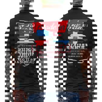 Dominican Republic Long Ago Country Flag Dr Native メンズTシャツ バックプリント - Kawaiitshirt