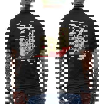 Domino Characters For Game And Puzzle Lovers Men's Back Print T-Shirt | Mazezy