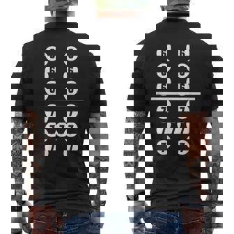 Dominoes 6-7 Halloween Costume Meme Domino Game Men's Back Print T-Shirt | Mazezy