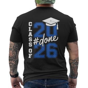 Done Class Of 2026 Graduation For Her Him Grad Seniors 2026 Men's T-shirt Back Print | Mazezy