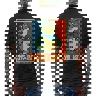 Don't Obey Frog Retro Protest Poster Men's T-shirt Back Print | Seseable CA