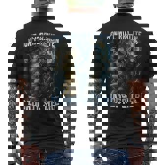 Don't Worry Kitten Daddy's Here Alpha Wolves Wolf Meme Men's Back Print T-Shirt | Mazezy