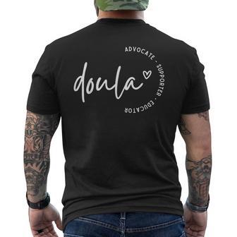 Doula Advocate Supporter Educator Birth Worker Childbirth Men's T-shirt Back Print - Thegiftio UK