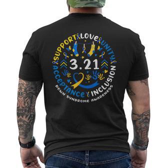 Down Syndrome Awareness Day Chromosome 21 Trisomy Awareness Men's T-shirt Back Print - Thegiftio UK