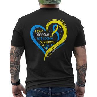 Down Syndrome Awareness I Love Someone With Down Syndrome Men's T-shirt Back Print - Thegiftio UK