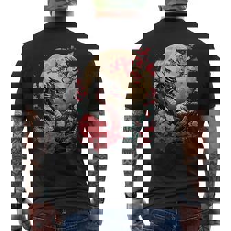 Dragon Noir En Fleurs De Cerisier Japonais Esthétique T-shirt imprimé au dos - Cadeauxyz