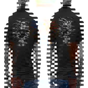 Drapeau Américain Aigle Équitation Moto Motard Usa Patriot T-shirt imprimé au dos - Cadeauxyz