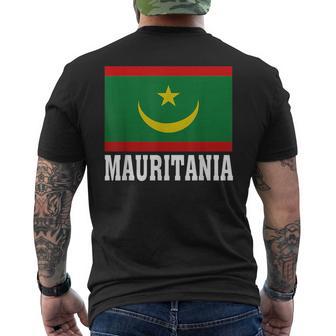 Drapeau De La Mauritanie -Ouvenir Patriotique Des Racines Nationales T-shirt imprimé au dos - Cadeauxyz