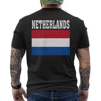 Drapeau Des Pays-Bas -Ouvenir Patriotique Des Racines Nationales T-shirt imprimé au dos - Cadeauxyz
