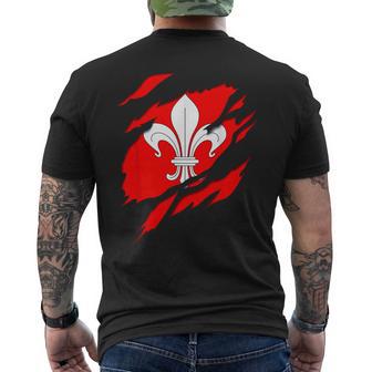 Drapeau Lille Blason Déchiré À Effet 3D France T-shirt imprimé au dos - Cadeauxyz