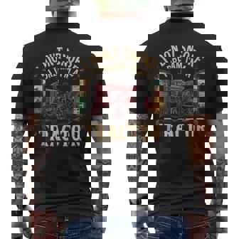 I Dream I’m a Tractor Snoring Joke Tank Top Men's Back Print T-Shirt | Mazezy