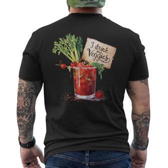I Drink My Veggies Men's T-shirt Back Print - Thegiftio UK