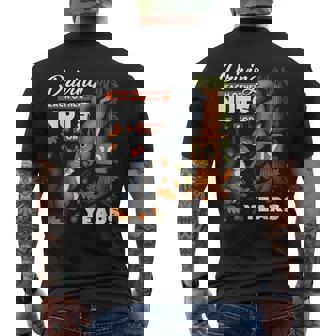 Driving Each Other Nuts For 19 Years Wedding Anniversary Men's Back Print T-Shirt | Mazezy