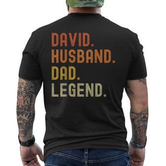Drôle David Papa Mari Légende Pour David T-shirt imprimé au dos - Cadeauxyz