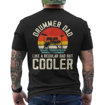 Drummer Dad Like A Regular Dad But Cooler Papa Fathers Day T-shirt da uomo con stampa posteriore - Novitaregali