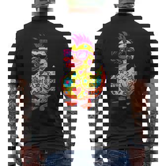 Duck Pickleball Player Art Tank Top Men's Back Print T-Shirt | Mazezy